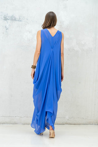 VESTIDO SIN MANGA HELENA AZULON