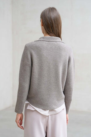 Jersey lana cashmere Trento topo