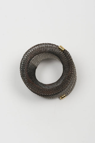 BRAZALETE GRIS Y PLATA