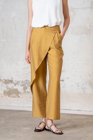 PANTALON CRUZADO TOSTADO