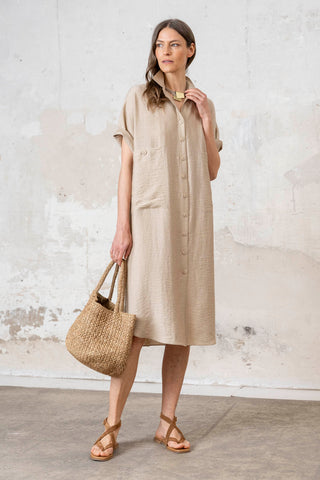 VESTIDO CAMISERO BEIGE