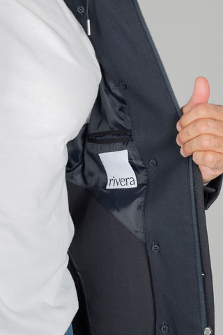 AMERICANA HOMBRE AZUL CAPUCHA