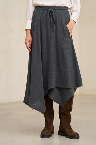 Falda Naila gris antracita
