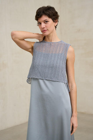 Erya steel blue vest