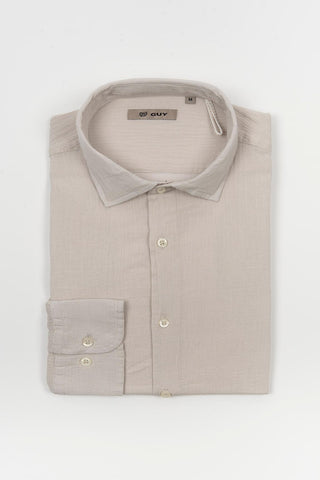 Camisa GUY color hueso de algodón ligero