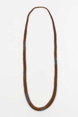 Aged copper and gray Corel necklace