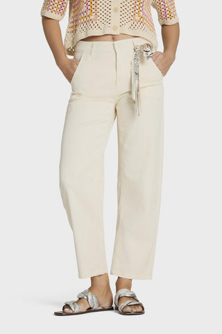 Calças Cambio O-Shape Cropped Orelie branco-sujo