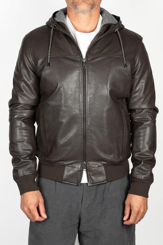 Brown Brelon leather jacket