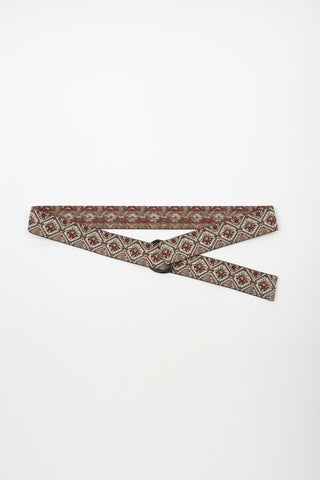 Cinturón Aserin terracota estampado