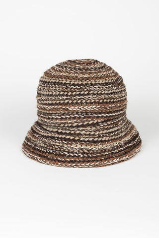 Gorro Taina marrón y beige