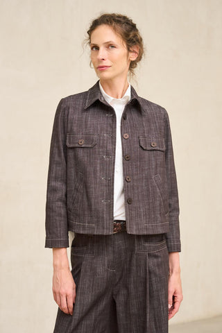 Cazadora Noa denim marrón