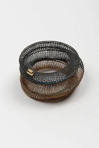 BRAZALETE GRIS Y TORNASOLADO