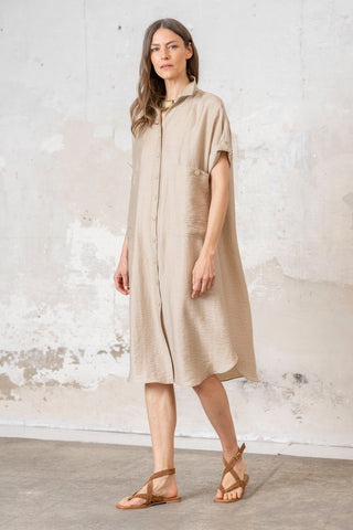 VESTIDO CAMISERO BEIGE