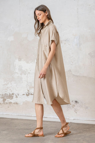 VESTIDO CAMISERO BEIGE