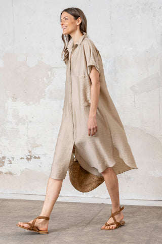 VESTIDO CAMISERO BEIGE