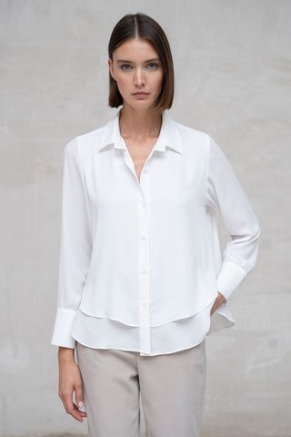 CAMISA COMO DOBLE CAPA BLANCO