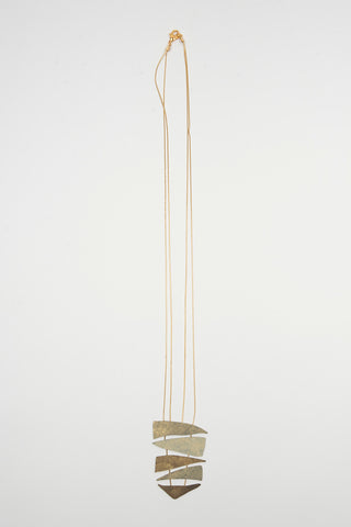 COLLAR FL PRIVATE TRIÁNGULOS TUMBADOS CORDÓN TOPO