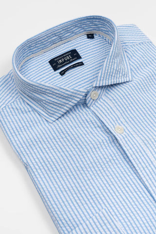 Camisa rayas azul cielo Impure