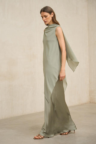Vestido Kaedryn verde salvia