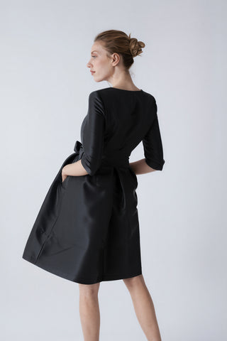 Black Odelia Trench Dress