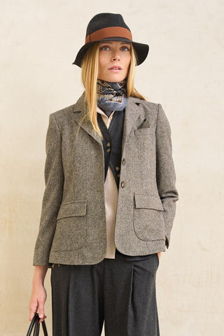 Tazzi grey herringbone jacket