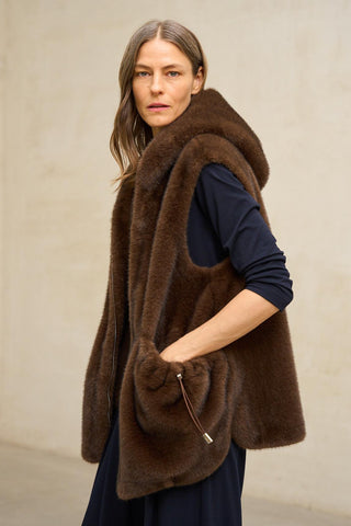 Maury brown vest