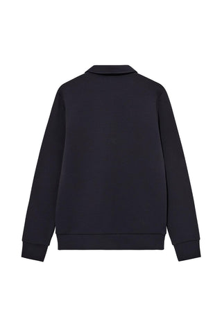 Mos Mosh Silar navy knitted polo shirt