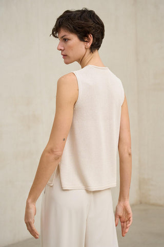 Top de malha areia Virel