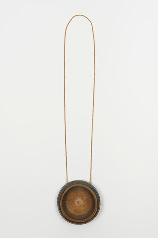 Niara Gold and Gunmetal Mesh Necklace