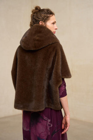 Brown mink-effect Queral coat