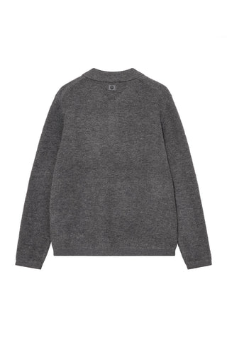 Mos Mosh Odrik dark grey knit polo shirt