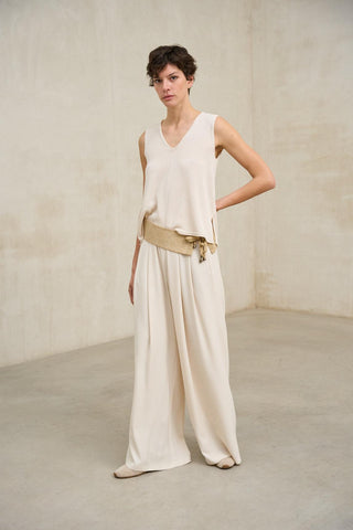 Top de malha areia Virel