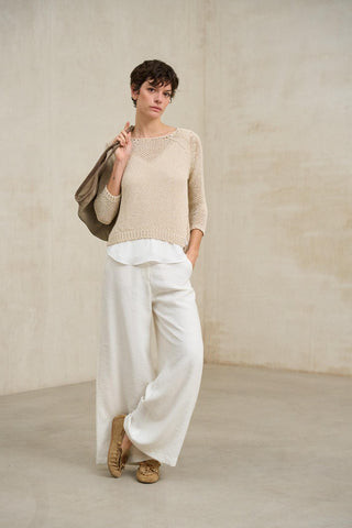 Évela beige sand jersey