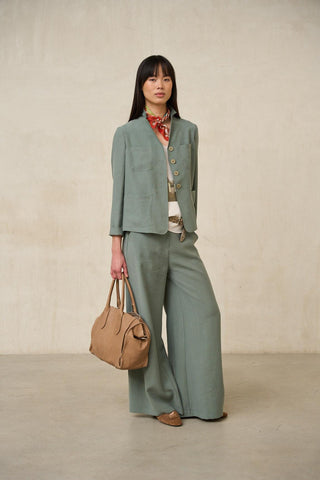 Casaco Alva, verde sálvia