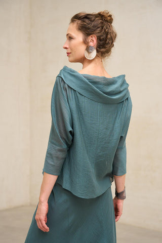 Plain aqua blouse