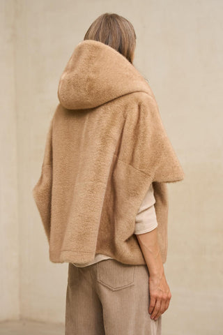 Abrigo Queral efecto visón beige