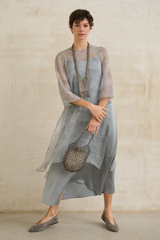 Vestido Soreya azul humo