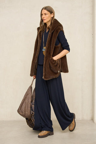 Maury brown vest