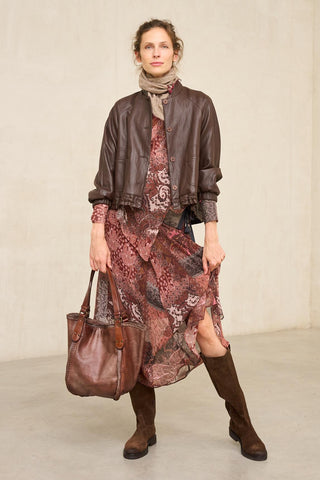 Érne burgundy print blouse