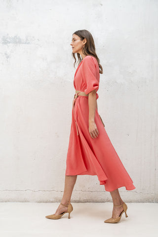 VESTIDO CRUZADO CORAL